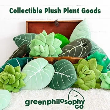 Philodendron Gloriosum Green Leaf Decorative Throw Pillow