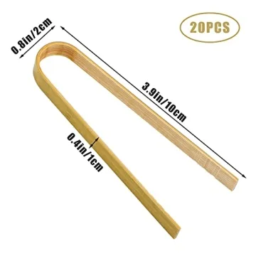 LUTER 20pcs Wooden Tongs for Elegant Serving Solutions