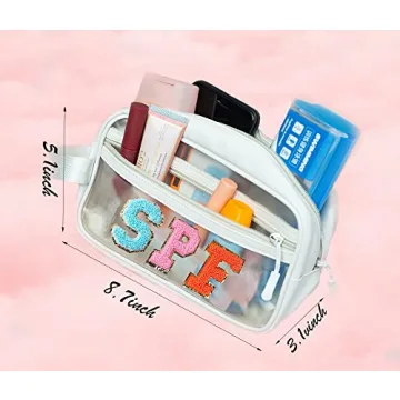 COSHAYSOO Clear SPF Makeup Bag for Stylish Sun Safety