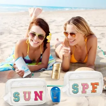 COSHAYSOO Clear SPF Makeup Bag for Stylish Sun Safety