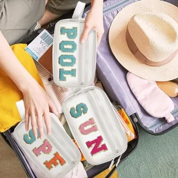 COSHAYSOO Clear SPF Makeup Bag for Stylish Sun Safety