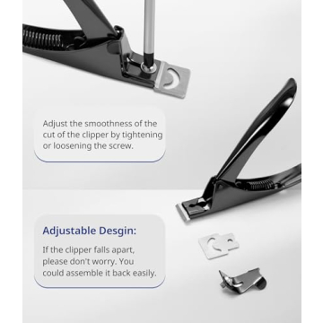 AIRSEE Professional Adjustable Acrylic Nail Clippers for Flawless Nails