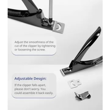 AIRSEE Professional Adjustable Acrylic Nail Clippers for Flawless Nails