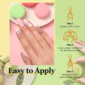 modelones 24 Pcs Pastel Gel Nail Polish Kit 7 ML, Christmas Candy 20 Colors Set Glitter Soft Pink Green Blue Purple Macaron with Bond Primer Glossy & Matte Top Base Coat Manicure New Year Gifts