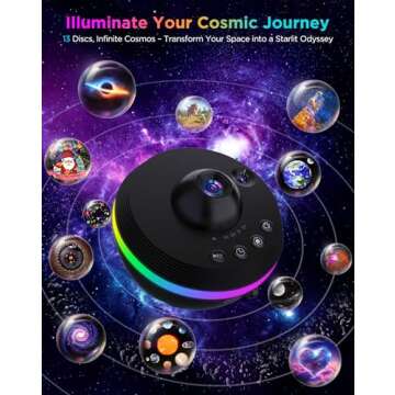 FlyLily Galaxy Projector, 13 in 1 HD Planetarium Galaxy Star Projector for Bedroom, Star Projector G...