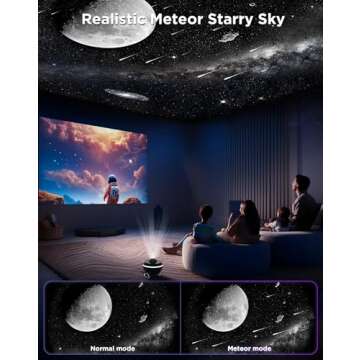 FlyLily Galaxy Projector, 13 in 1 HD Planetarium Galaxy Star Projector for Bedroom, Star Projector Galaxy Light with Timer, Meteor & RGB Lighting Effects, Galaxy Light Projector for Kids, Adults