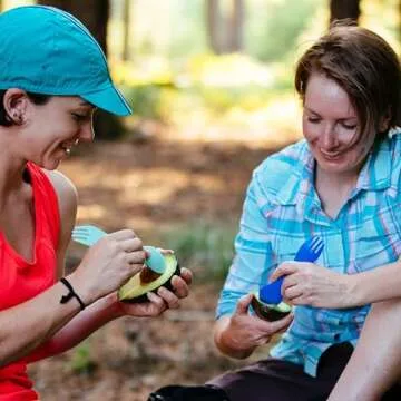 humangear GoBites Uno | Travel & Camping Utensils | Portable & Convertible Dining Ware | Multi-Functional Spork, Gray