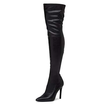 Shoe Land Womens Stylish Over Knee Thigh High Boots