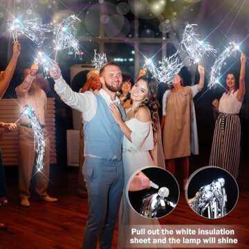 Simgoing 24 Pcs Lighted Wedding Wands for Unforgettable Celebrations