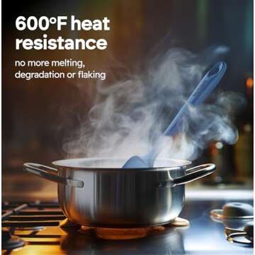 BakeRoyal Silicone Spatula Set - 4-Piece Rubber Spatulas Silicone Heat Resistant 600°F for Everyday Task - Seamless Design Kitchen Spatulas for Nonstick Cookware - Silicone Kitchen Utensils Sets