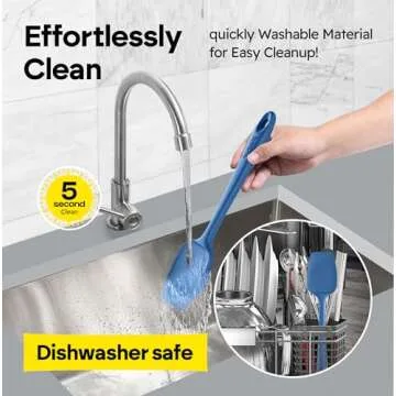 BakeRoyal Silicone Spatula Set - 4-Piece Rubber Spatulas Silicone Heat Resistant 600°F for Everyday Task - Seamless Design Kitchen Spatulas for Nonstick Cookware - Silicone Kitchen Utensils Sets