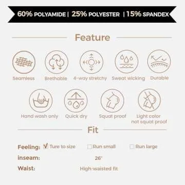 Aoxjox Workout Seamless Leggings for Women Smile Contour High Waisted Gym Yoga Pants Tights 26” (Army Green Marl, Medium)