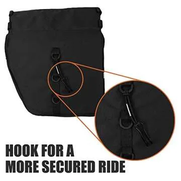 BV Bike Panniers 26L With Adjustable Hooks - Panniers For Bicycles With Carrying Handle, Bike Pannier Bag With 3M Reflective Trim For More Visibility - Bicycle Commuting Pannier Fit Most Bicycle Rack