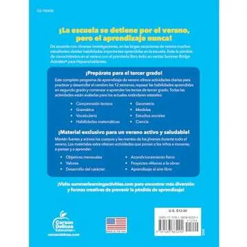 Summer Bridge Activities Spanish 2nd to 3rd Grade Workbooks, Activity Book With Math, Reading Compre...