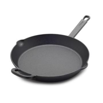 GreenPan x Bobby Flay 12” Cast Iron Pre-Seasoned Skillet with Helper Handle, Professional Grade He...