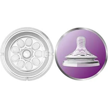 Philips AVENT Natural Baby Bottle, SCF010/39, Blue, 4 Ounce (Pack of 3)