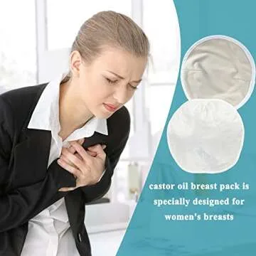 2PCS Reusable Castor Oil Breast Pack for Comfort