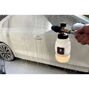 Tool Daily Foam Cannon, 1/4 Inch Quick Connect, Power Washer Foam Cannon with 5 Pressure Washer Nozzles,1 Liter