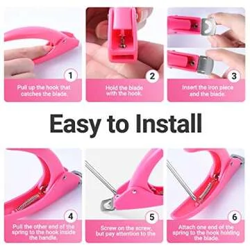 AIRSEE Professional Acrylic Nail Clippers Fake False Nail Tip Cutter Nail Trimmer for Artificial Nail Extension Manicure Pedicure Sharp Blade Nail Art Tool Beauty Salon Nail Tech Home DIY Use Pink…