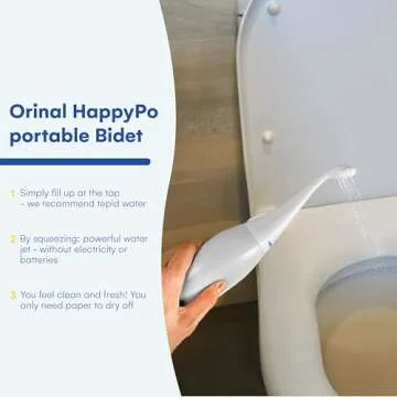 The Original HAPPYPO Shower: Portable Bidet with Travel Bag for Cleanliness Anytime
