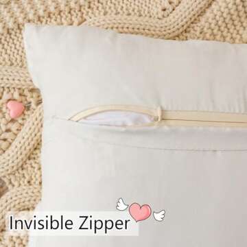 UGASA Valentine's Day Heart Pattern Pillow Covers Set