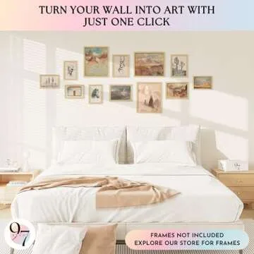 97 Decor Southwest Decor Western Wall Art - Vintage Western Decor for Home, Western Prints for Wall Decor, Rustic Southwestern Posters Cowboy Pictures, Boho Desert Ranch Decor for Bedroom (UNFRAMED)