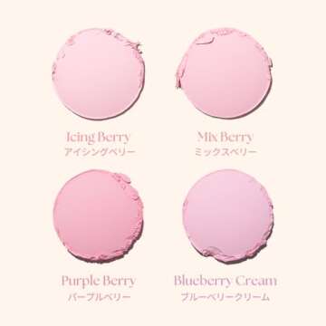 Dasique Blending Mood Cheek #08 Blueberry Sorbet | 4 Blendable Shades in Lightweight Smooth Powder | Vegan | Blush
