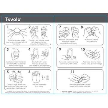 Tovolo Seamless Sphere Ice System, Compact, 2.5 Inch Crystal Clear Spheres - Set of 4 Molds,Black