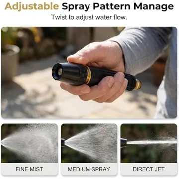 Heavy Duty Adjustable Hose Nozzle for Efficient Outdoor Cleaning