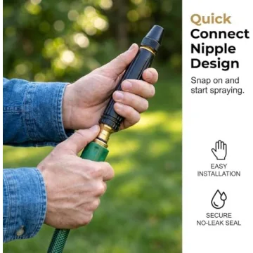 Heavy Duty Adjustable Hose Nozzle for Efficient Outdoor Cleaning