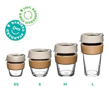 KeepCup 16oz: Stylish Reusable Coffee Cup with Cork Band