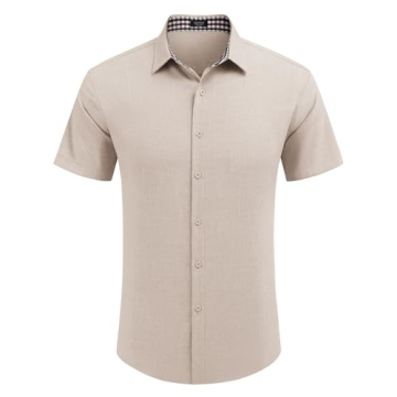 Stylish COOFANDY Mens Linen Shirt for Summer Outings