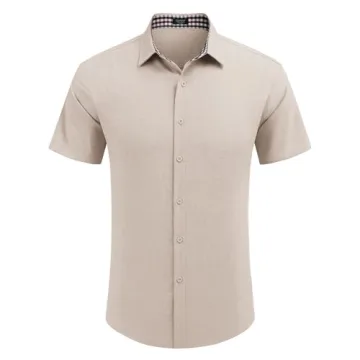 Stylish COOFANDY Mens Linen Shirt for Summer Outings