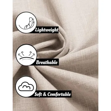 Stylish COOFANDY Mens Linen Shirt for Summer Outings