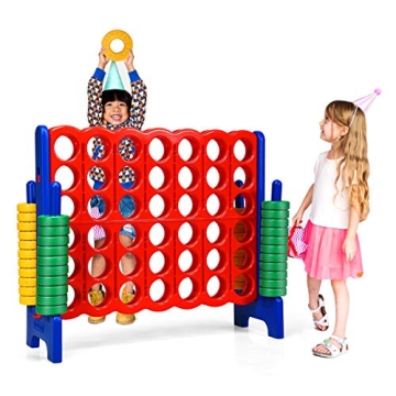 COSTWAY Jumbo 4-to-Score Giant Game Set for Family Fun