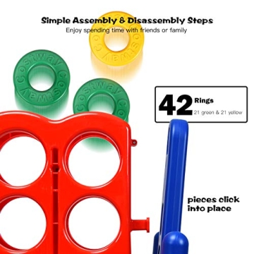 COSTWAY Jumbo 4-to-Score Giant Game Set for Family Fun