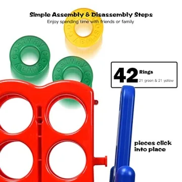 COSTWAY Jumbo 4-to-Score Giant Game Set for Family Fun