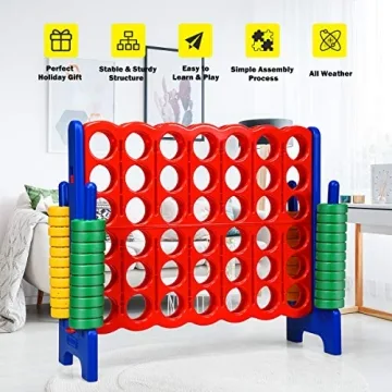COSTWAY Jumbo 4-to-Score Giant Game Set for Family Fun