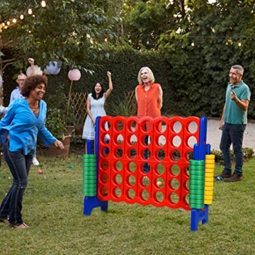 COSTWAY Jumbo 4-to-Score Giant Game Set for Family Fun