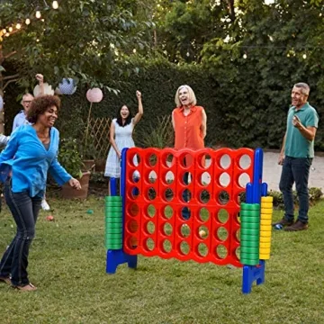 COSTWAY Jumbo 4-to-Score Giant Game Set for Family Fun