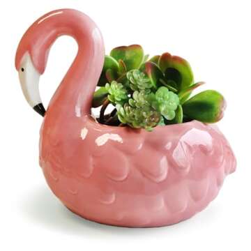 Streamline Imagined Cute Flamingo Planter Pot