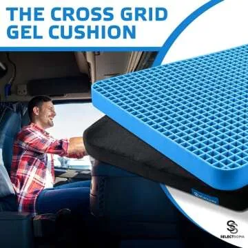 SelectSoma Travel Gel Seat Cushion for Fast Relief and Comfort