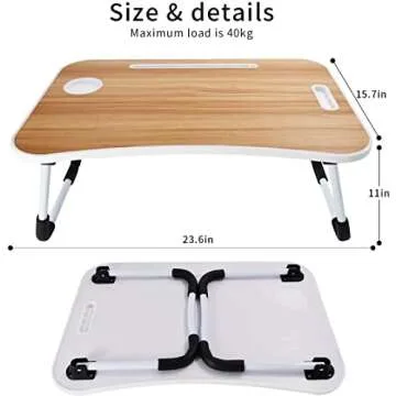 Portable Laptop Desk with USB & Cup Holder for All Ages