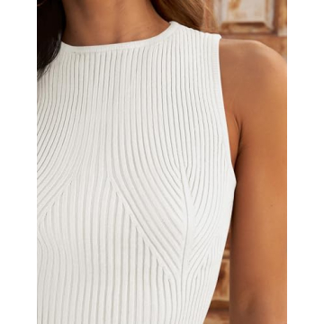 ZESICA Women's Stylish Ribbed Tank Top for Summer