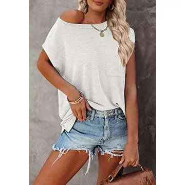 MIROL Women's Short Sleeve Tunic Tops - Casual Chic for Every Occasion