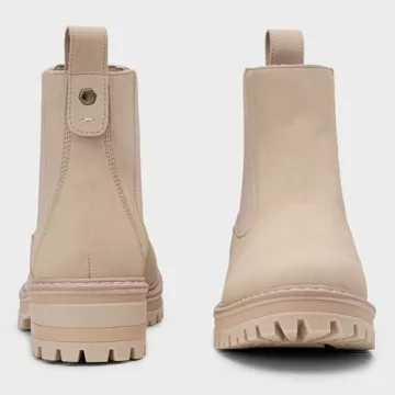 Vepose Women's Beige Chelsea Ankle Boots for Style