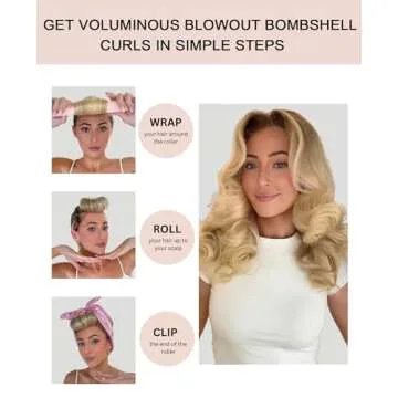 YOSHUYUKI Heatless Curls Overnight Rods No Heat Hair Curlers to Sleep Jumbo Foam Large Hair Rollers ...