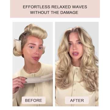 YOSHUYUKI Heatless Curls Overnight Rods No Heat Hair Curlers to Sleep Jumbo Foam Large Hair Rollers for Long Short Hair Heatless Curling Rod Set Styling Tools with Satin Wrap for Sleeping Pink