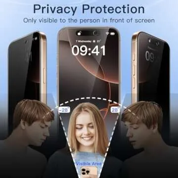 JETech iPhone 16 Pro Max Privacy Screen Protector