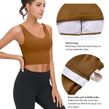 V Neck Built-in Bra Longline Sports Bra - Medium Support Sportswear